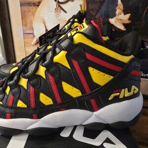FILA Stackhouse Spaghetti Men's Basketball Shoes 1BM01788-704 Lemon / Red Sz 10
